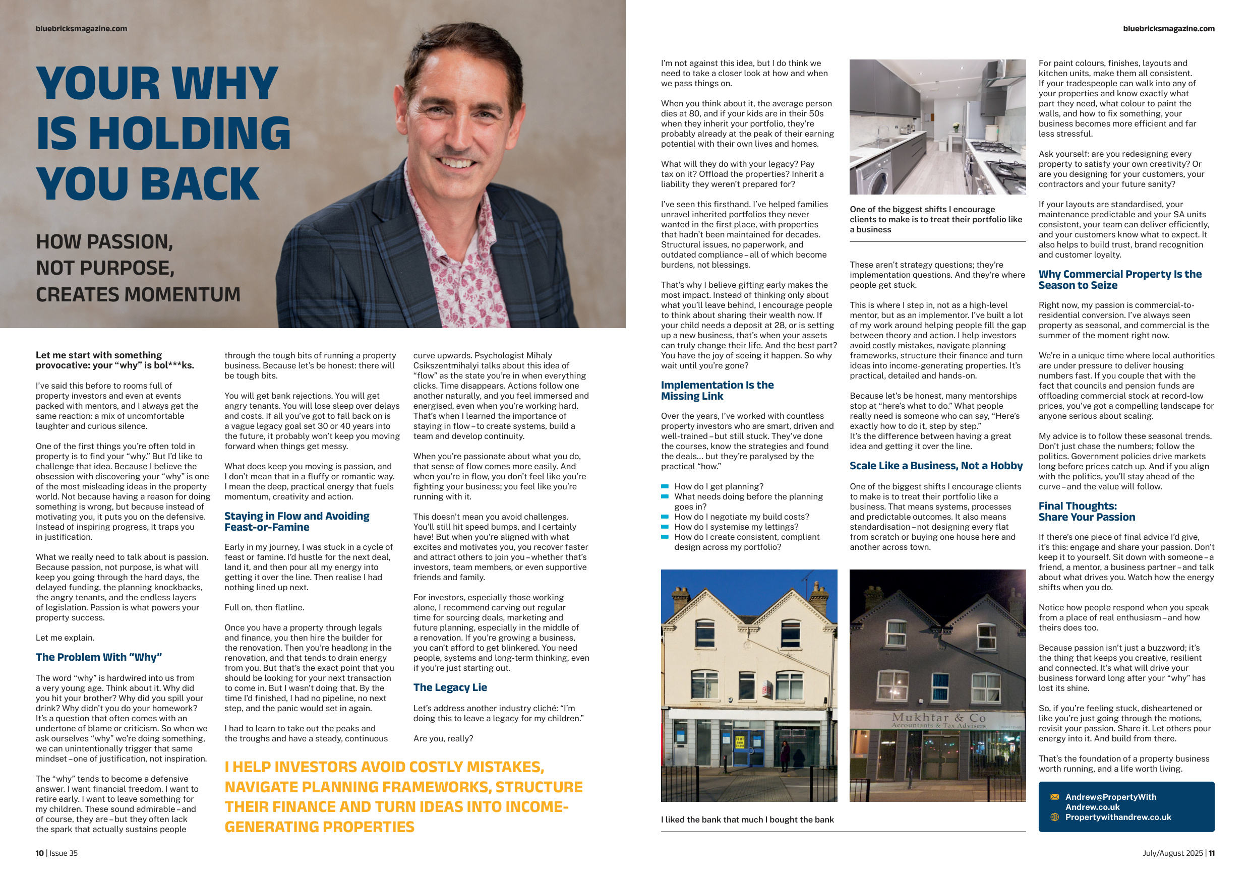 Your Why Is Holding You Back — Andrew Roberts in Blue Bricks Magazine Issue 35